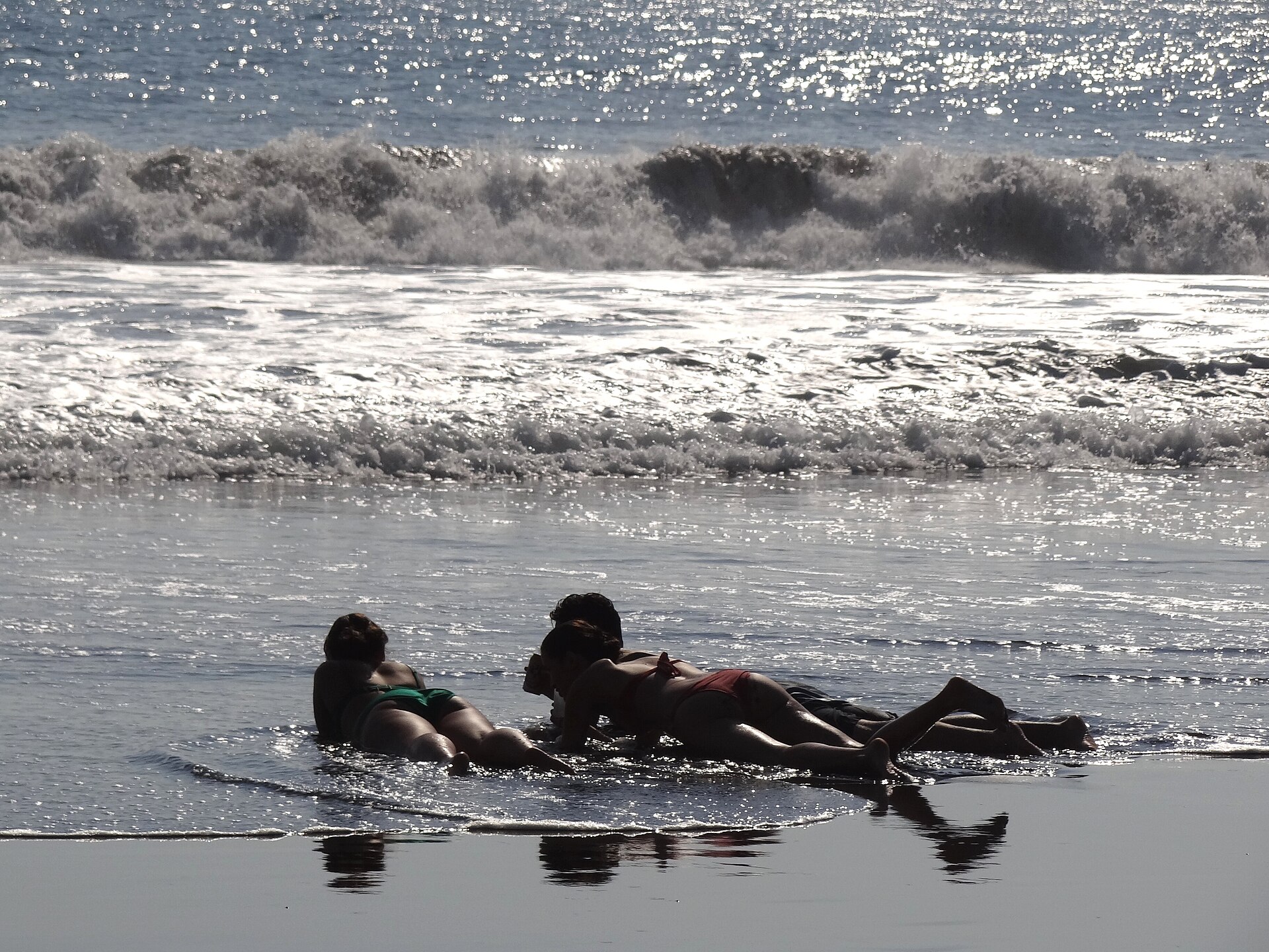 Youths in Surf - Playa Hermosa - Near Jaco - Costa Rica
